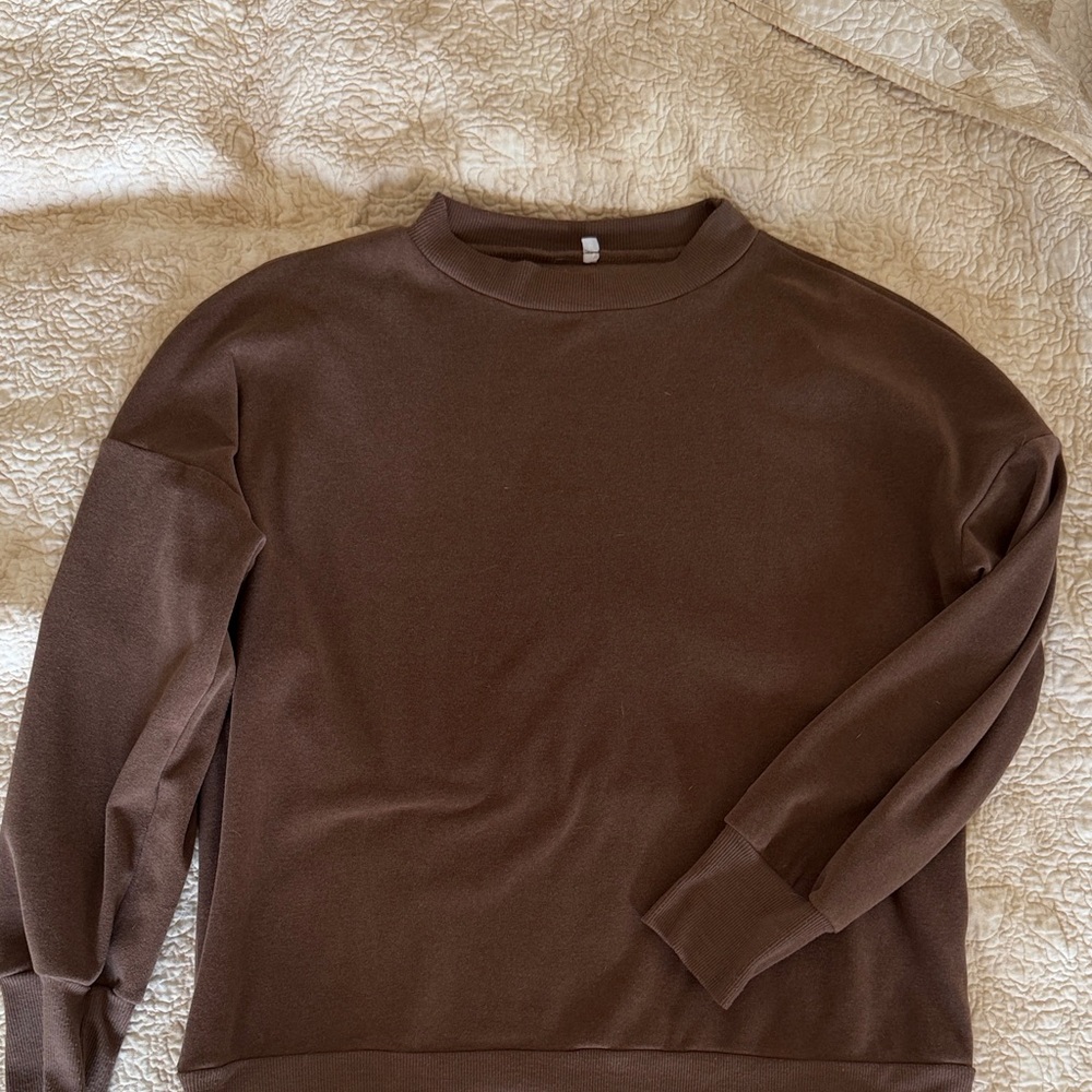 Women's Chocolate Brown Crewneck Sweater